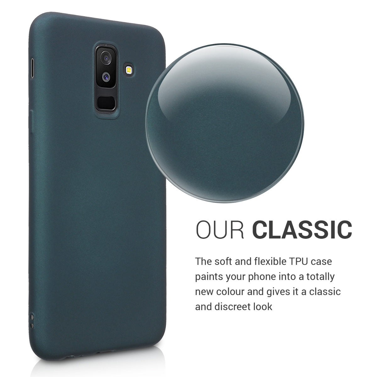 kwmobile Handyhülle für Samsung Galaxy A6+/A6 Plus (2018) Hülle - Silikon Case - Schutzhülle Cover