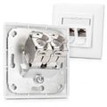 kwmobile Keystone Modul für CAT 6A Kabel - 10 Gbit/s geschirmt Schnappverschluss - werkzeugfreier Anschluss an Modular