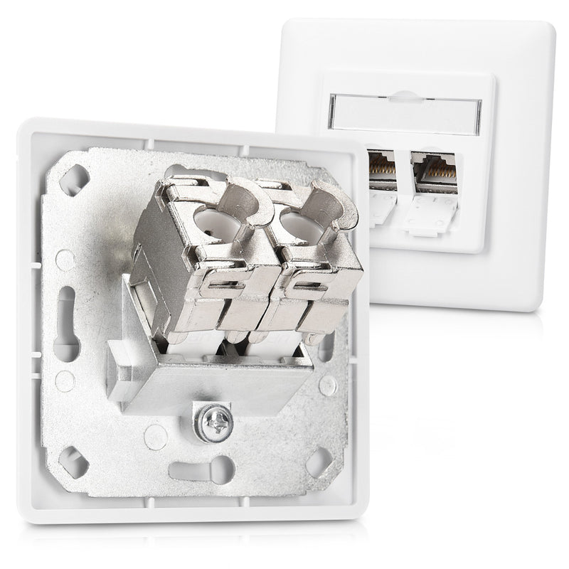 kwmobile Keystone Modul für CAT 6A Kabel - 10 Gbit/s geschirmt Schnappverschluss - werkzeugfreier Anschluss an Modular