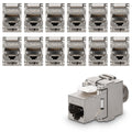 kwmobile Keystone Modul für CAT 6A Kabel - 10 Gbit/s geschirmt Schnappverschluss - werkzeugfreier Anschluss an Modular