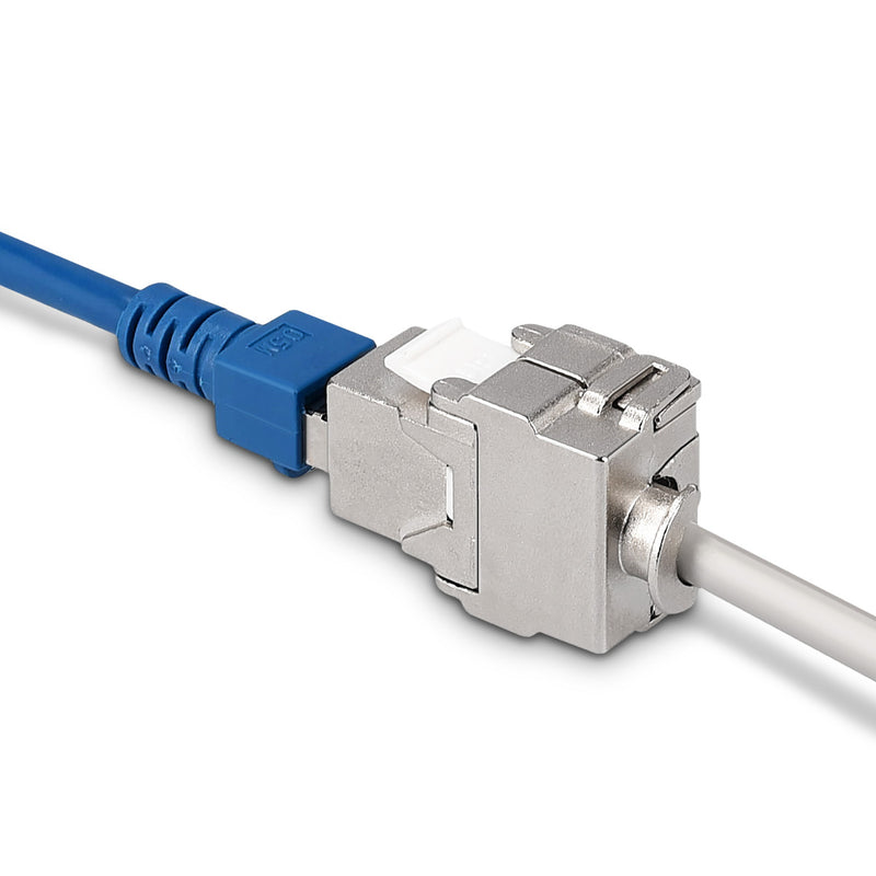 kwmobile Keystone Modul für CAT 6A Kabel - 10 Gbit/s geschirmt Schnappverschluss - werkzeugfreier Anschluss an Modular