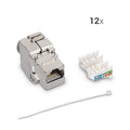 kwmobile Keystone Modul für CAT 6A Kabel - 10 Gbit/s geschirmt Schnappverschluss - werkzeugfreier Anschluss an Modular