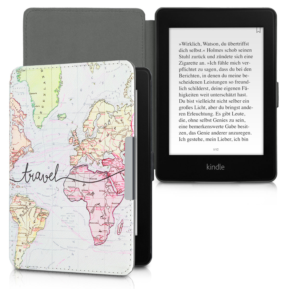 kwmobile Schutzhülle für Amazon Kindle Paperwhite Hülle - eReader Flip Case mit Auto Sleep Funktion