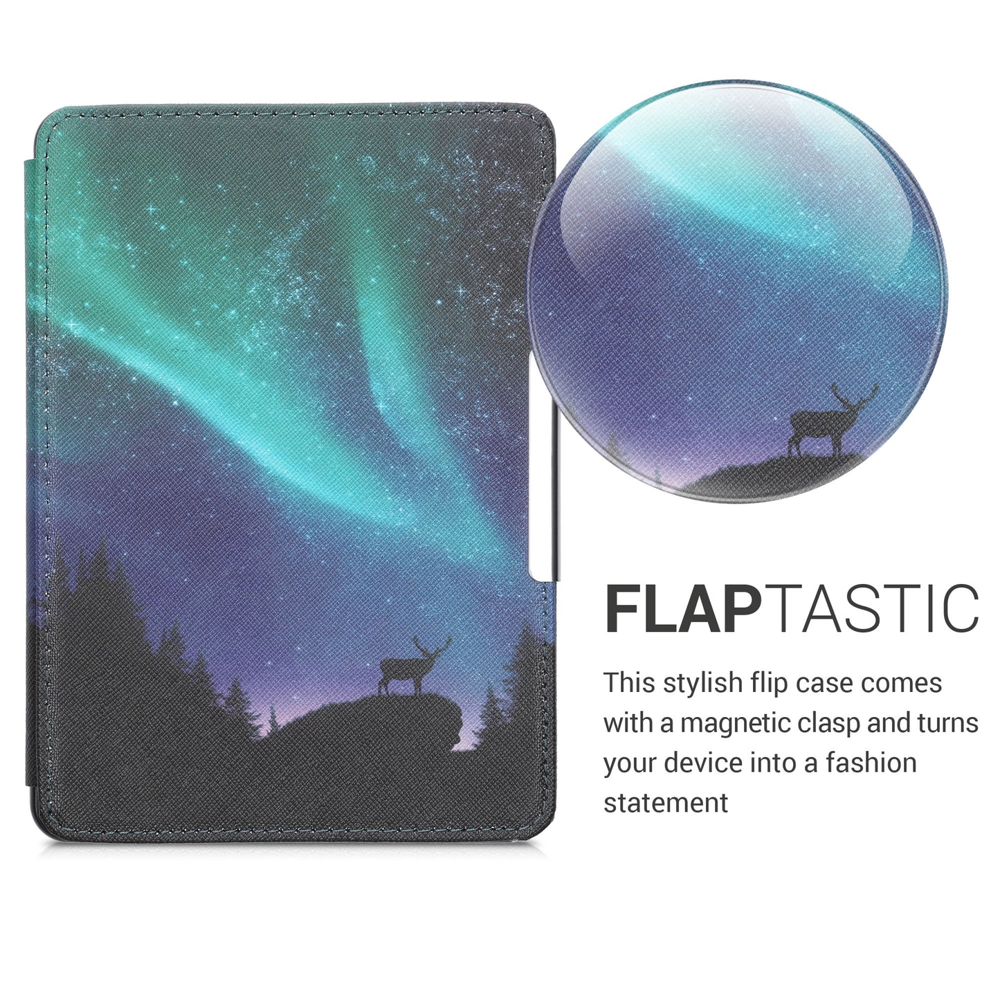 kwmobile Schutzhülle für Amazon Kindle Paperwhite Hülle - eReader Flip Case mit Auto Sleep Funktion