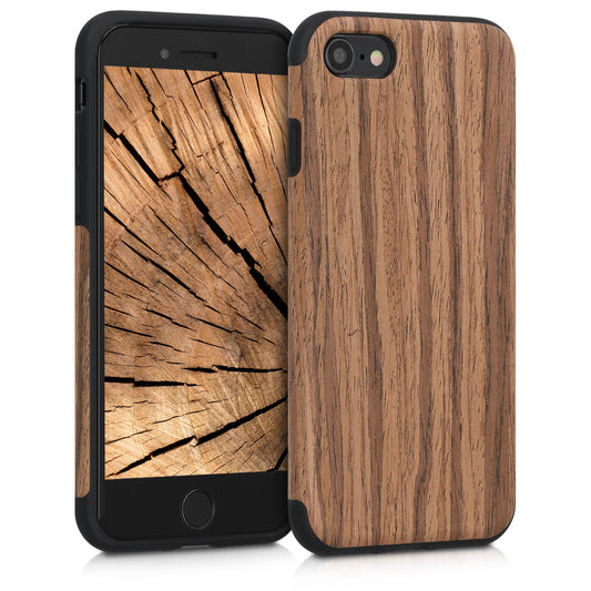 kwmobile Hülle kompatibel mit Apple iPhone SE (2022) / SE (2020) / 8 / 7 - Case Handy Schutzhülle - Backcover Cover Maserung