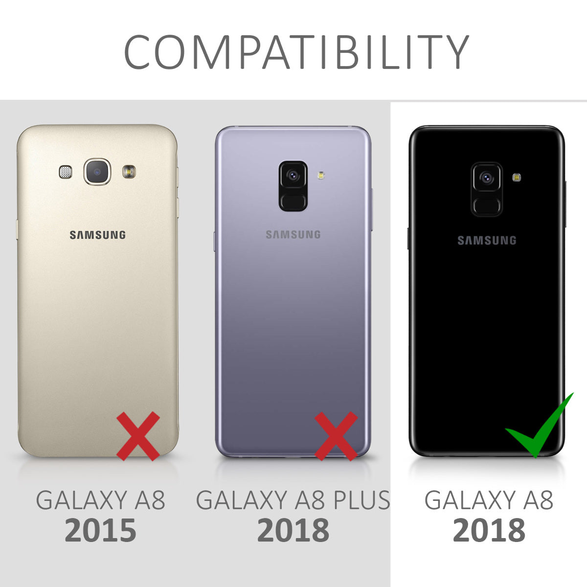 kwmobile Case kompatibel mit Samsung Galaxy A8 (2018) - Hülle Silikon transparent