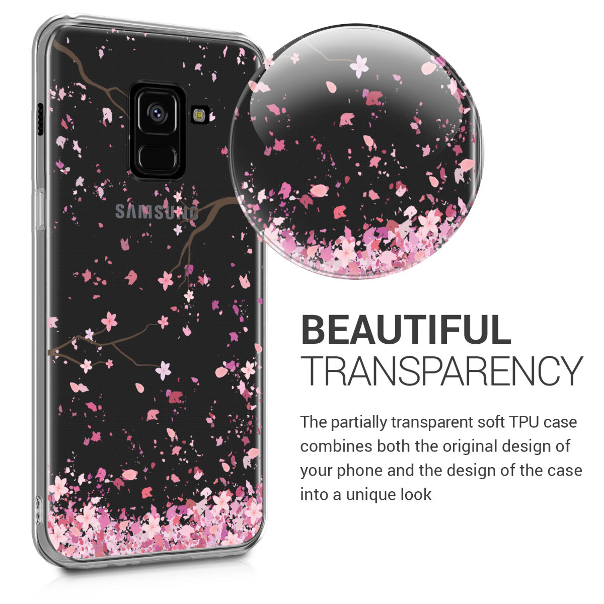 kwmobile Case kompatibel mit Samsung Galaxy A8 (2018) - Hülle Silikon transparent