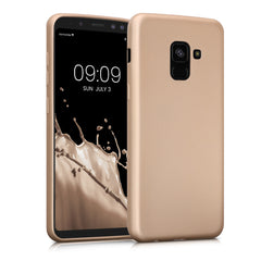 Samsung Galaxy A8 (2018) Silikon Handyhülle, Metallic Gold