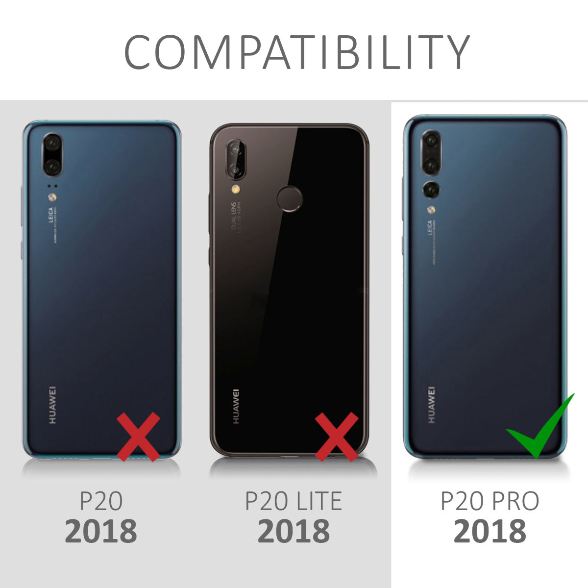 kwmobile Handyhülle für Huawei P20 Pro Hülle - Case mit TPU Bumper - Stoßfestes Hardcase - Schutzhülle Cover