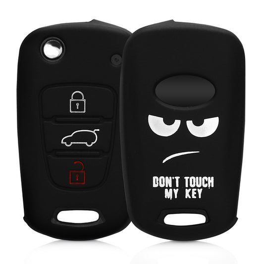 Hyundai 3-Tasten Klapp Autoschlüssel Silikon Schlüsselhülle Don't Touch My Key