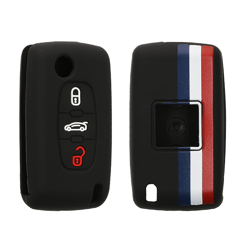Silikon Hülle kompatibel mit Peugeot Citroen Autoschlüssel
