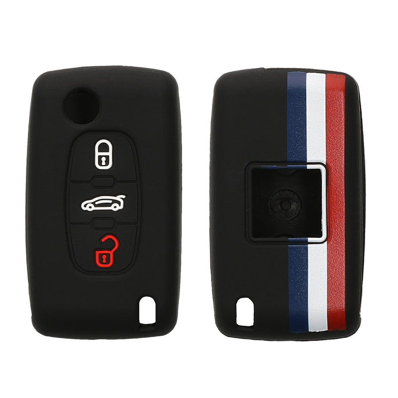 Silikon Hülle kompatibel mit Peugeot Citroen Autoschlüssel