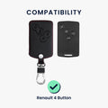 kwmobile Schlüsselhülle für Renault 4-Tasten Autoschlüssel Karte (nur Keyless Go) Hülle - Autoschlüssel Schlüssel Hülle - Schlüsselcover aus Kunstleder