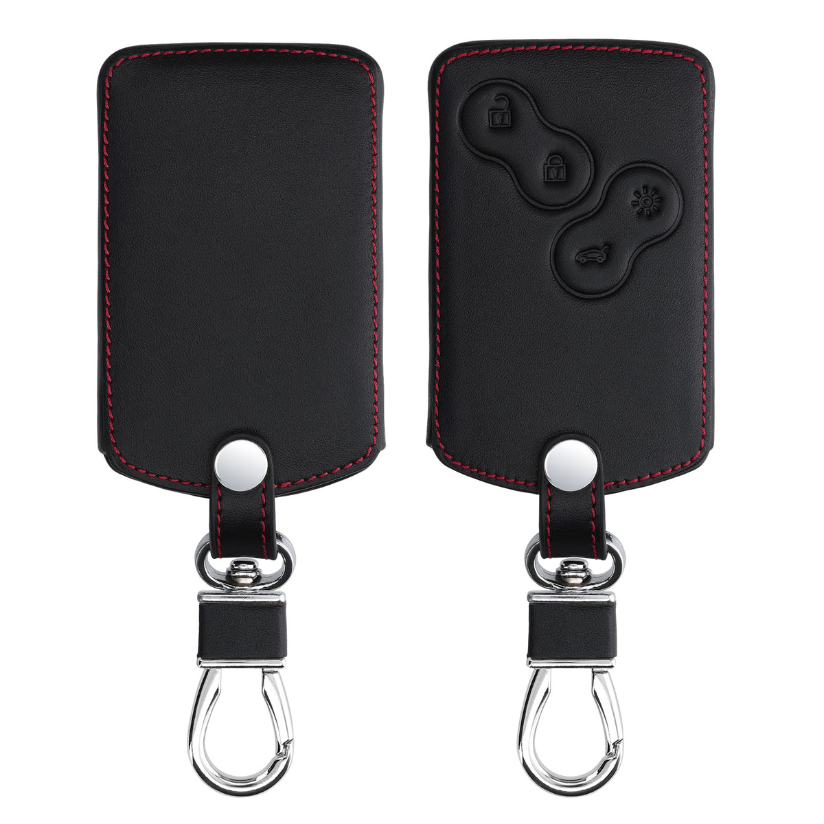 kwmobile Schlüsselhülle für Renault 4-Tasten Autoschlüssel Karte (nur Keyless Go) Hülle - Autoschlüssel Schlüssel Hülle - Schlüsselcover aus Kunstleder