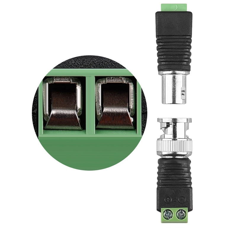 kwmobile BNC Stecker Adapter Set - BNC Stecker BNC Buchse Terminal Block Steckverbinder - für z.B. Mini Kamera CCTV