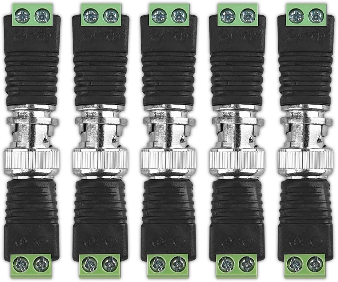 kwmobile BNC Stecker Adapter Set - BNC Stecker BNC Buchse Terminal Block Steckverbinder - für z.B. Mini Kamera CCTV