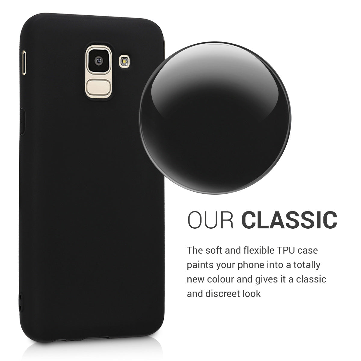 kwmobile Handyhülle für Samsung Galaxy J6 - Kabelloses Laden - Schutzhülle Cover