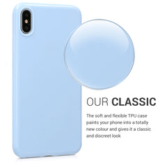 iPhone XS Max Handyhülle Silikon Hellblau