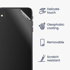 kwmobile Schutzfolie Rückseite kompatibel mit Apple iPhone XS Max Folie Backcover Smartphone Handyfolie - Transparent