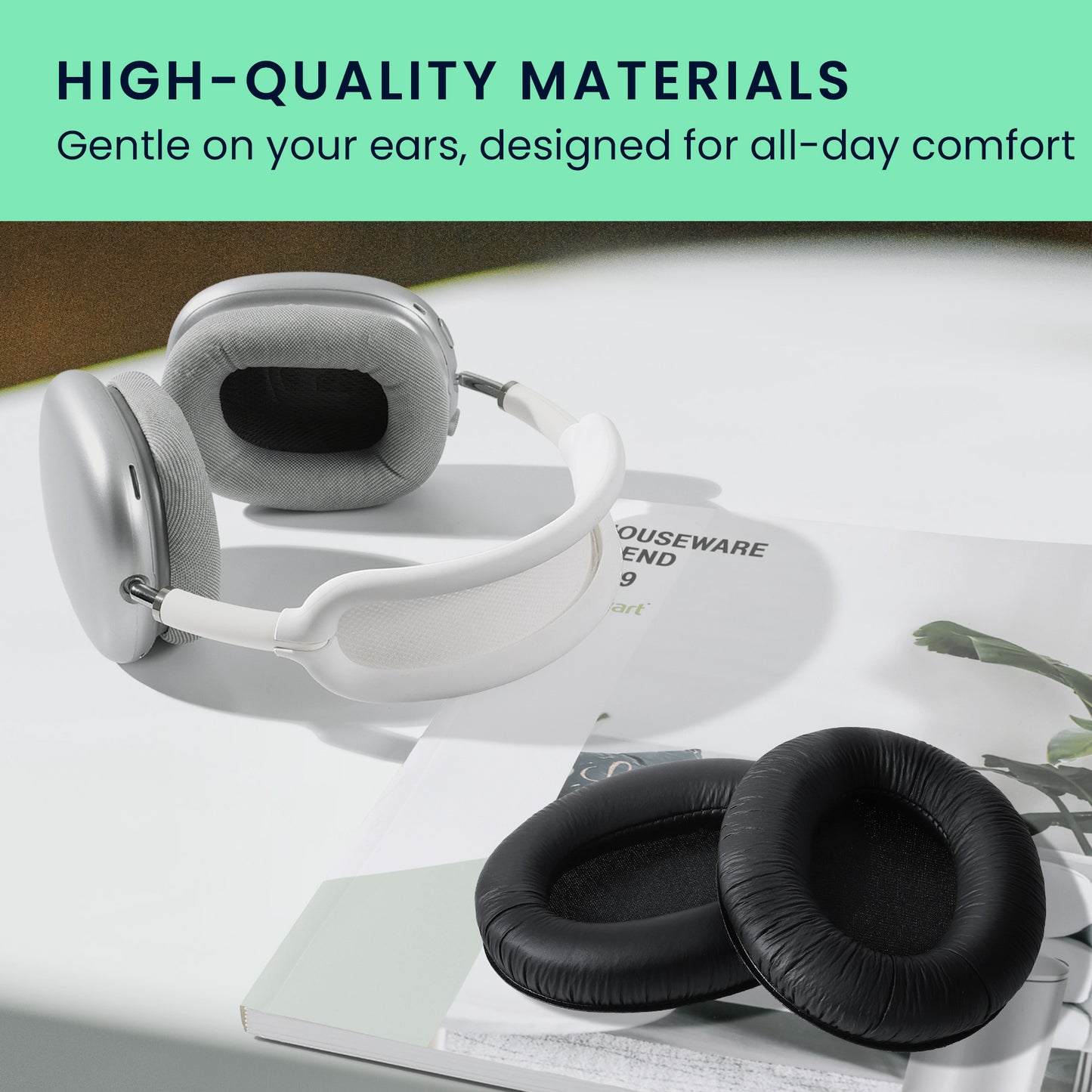 kwmobile Ohr Polster für Sennheiser HD201 / HD206 / HD180 / HD200 Pro Ohrpolster Ersatz Ohrpolster Kopfhörer Ersatzteile Kopfhörer Ersatzpolster für Over Ear Headphones