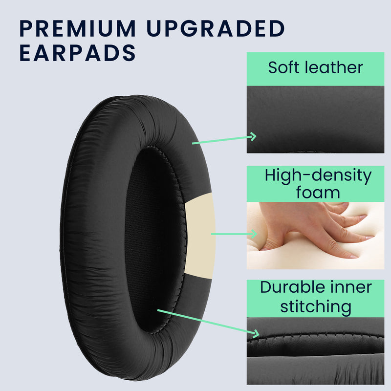 kwmobile Ohr Polster für Sennheiser HD201 / HD206 / HD180 / HD200 Pro Ohrpolster Ersatz Ohrpolster Kopfhörer Ersatzteile Kopfhörer Ersatzpolster für Over Ear Headphones