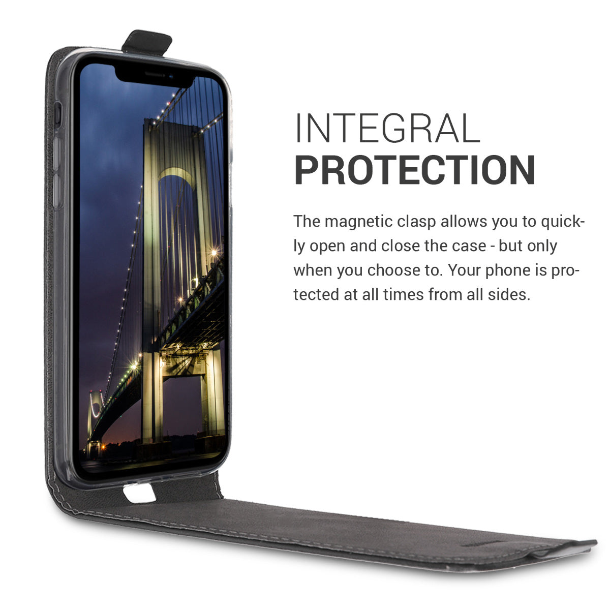 kwmobile Schutzhülle kompatibel mit Apple iPhone XR - Hülle Handy - Flip Case Handyhülle