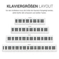 kwmobile Klavier Keyboard Noten Aufkleber - für 49 61 76 88 Tasten Instrumente - Vinyl Piano Sticker für weiße Tasten