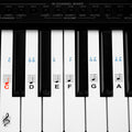 kwmobile Klavier Keyboard Noten Aufkleber - für 49 61 76 88 Tasten Instrumente - Vinyl Piano Sticker für weiße Tasten