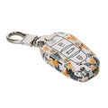 Kunstleder Hülle für Peugeot Citroen 3-Tasten Smartkey Autoschlüssel (nur Keyless Go) Autoschlüssel