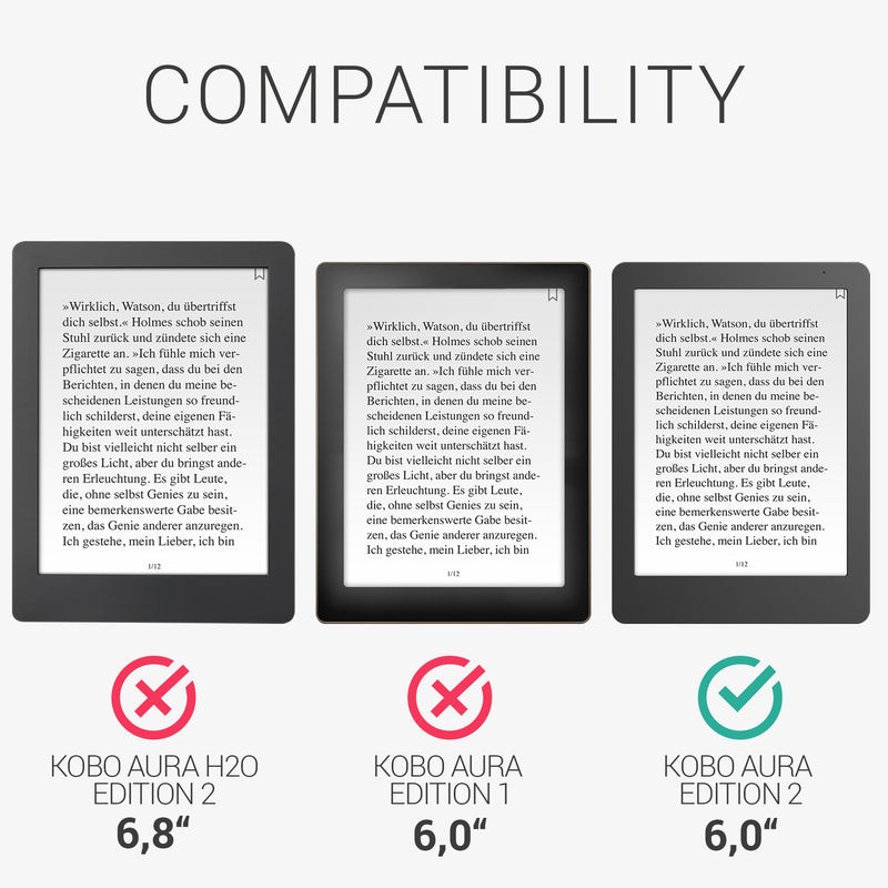 Kobo Aura Edition 2 Hülle mit Schlaufe und Ständer