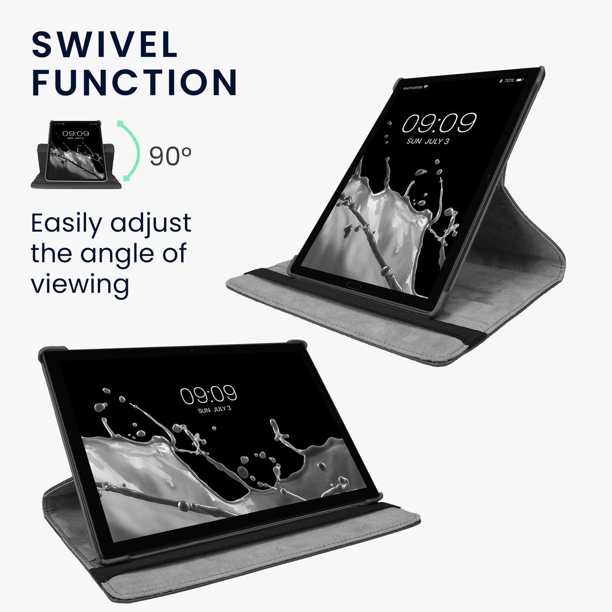 kwmobile Schutzhülle kompatibel mit Huawei MediaPad M5 Lite 10 - Hülle 360° Tablet Cover Case