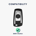 kwmobile Schlüsselhülle für BMW 3-Tasten Funk Autoschlüssel (nur Keyless Go) Hülle - Autoschlüssel Schlüssel Hülle - Schlüsseletui