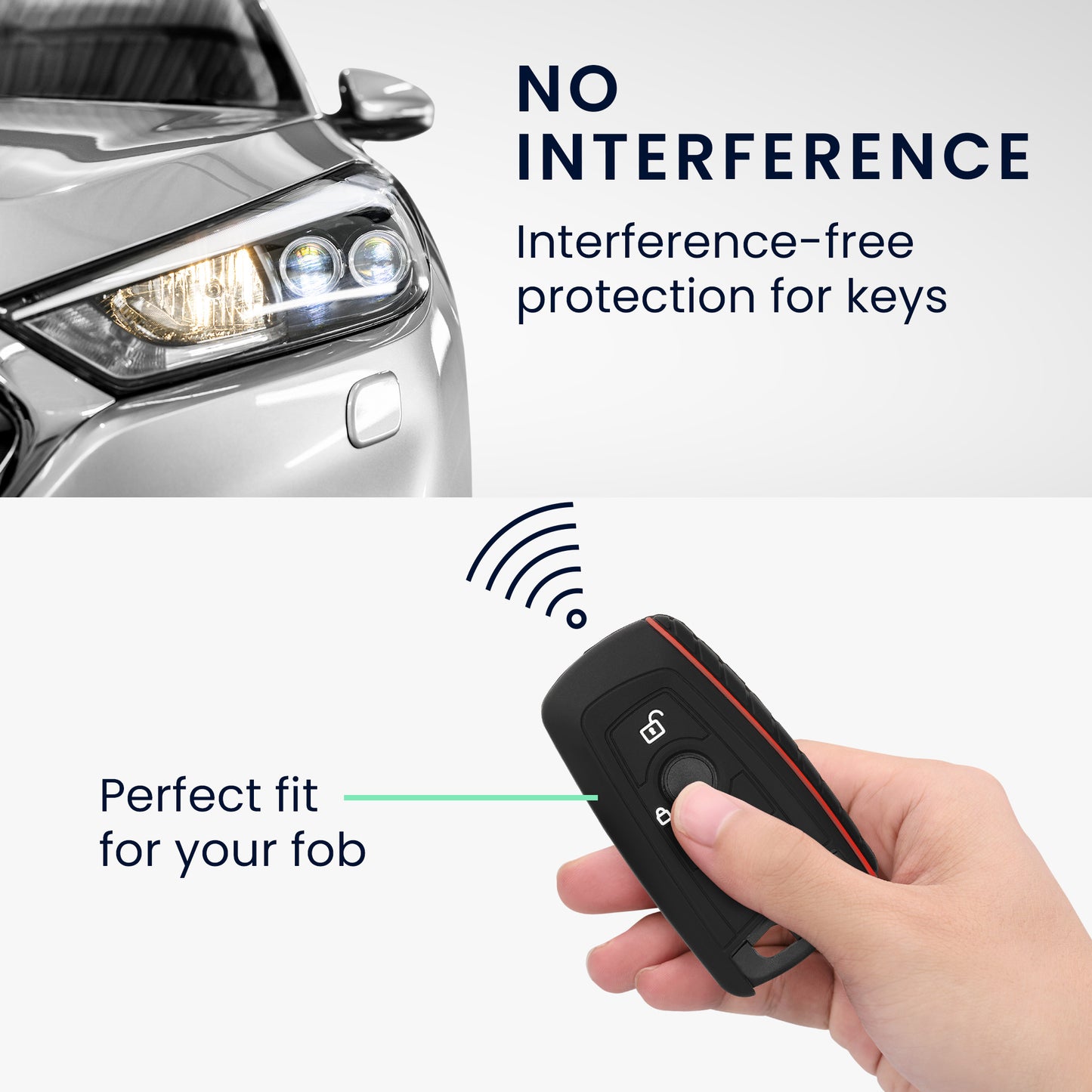 BMW 3-Tasten Funk Autoschlüssel (nur Keyless Go) Schlüsselhülle