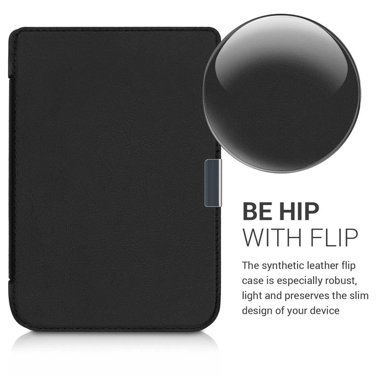 Kunstleder Hülle kompatibel mit Pocketbook Touch Lux 4/5/Touch HD 3/Color (2020)/ Vivlio Lux 5