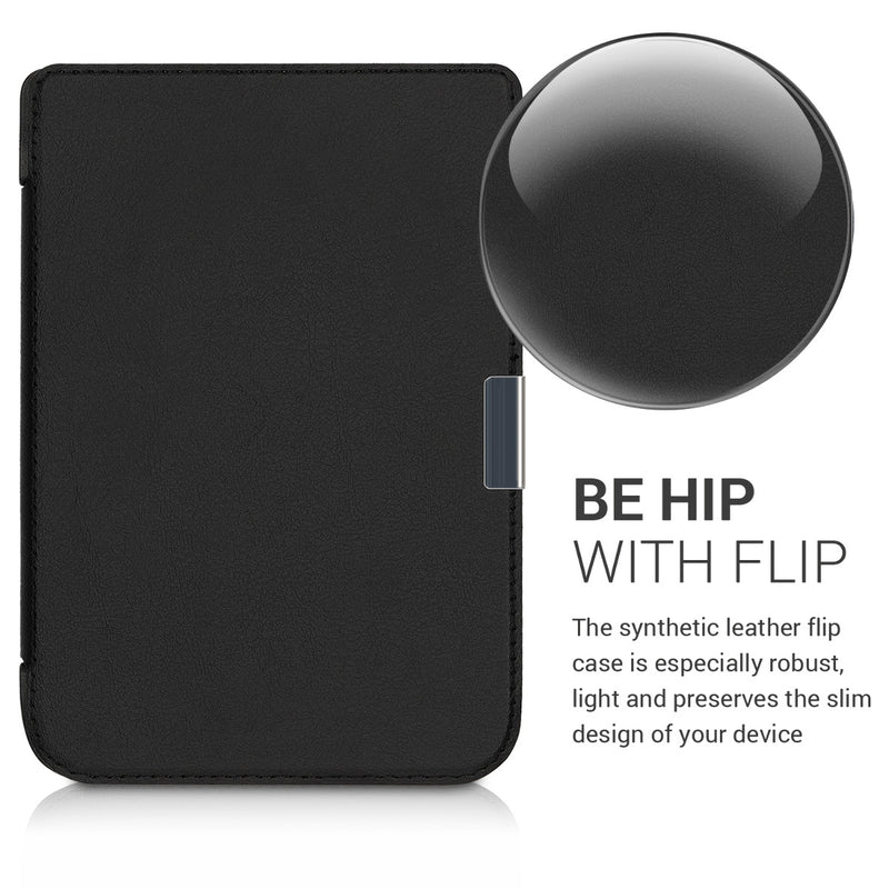 Kunstleder Hülle kompatibel mit Pocketbook Touch Lux 4/5/Touch HD 3/Color (2020)/ Vivlio Lux 5