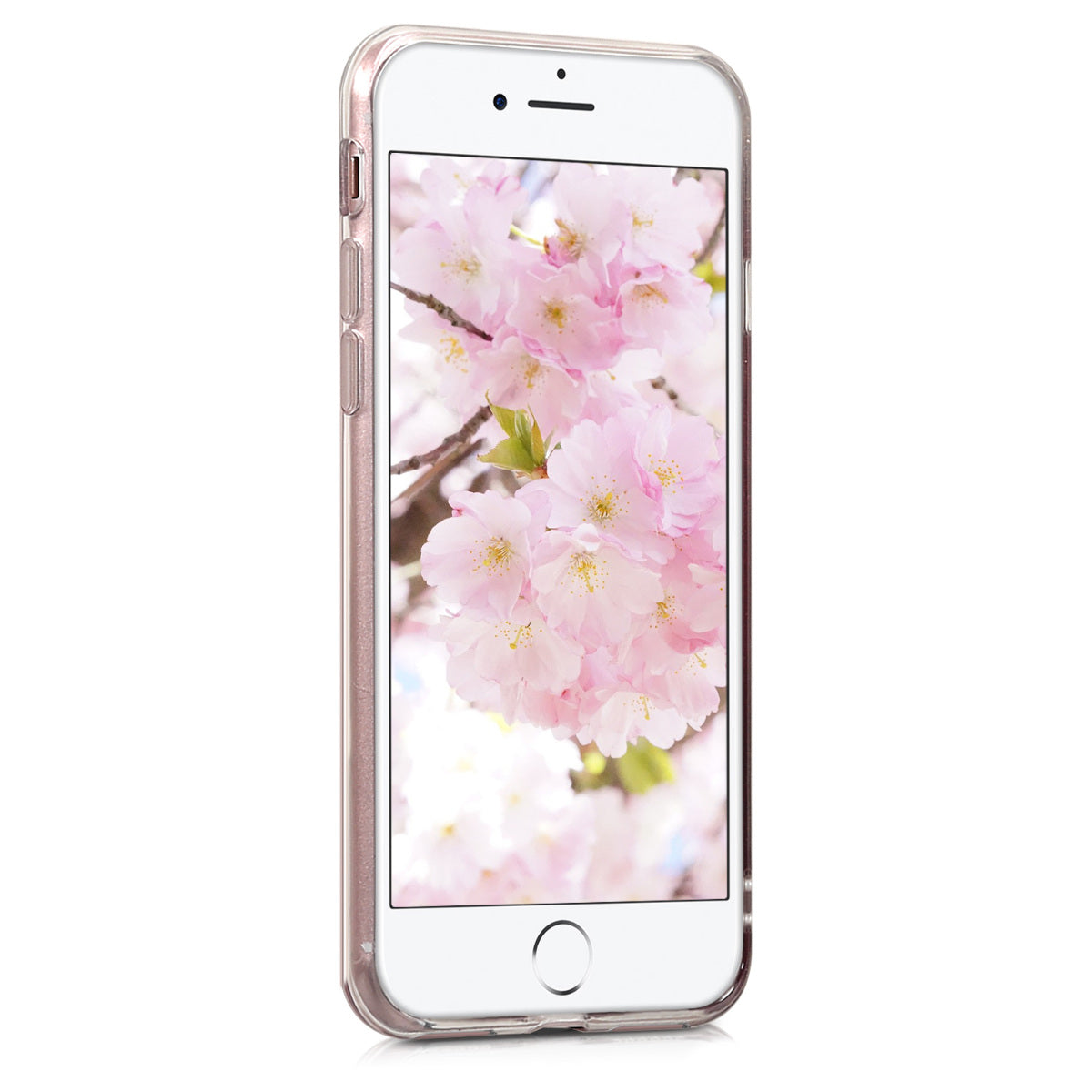 Transparente Silikon Handyhülle für Apple iPhone SE (2022) / iPhone SE (2020) / iPhone 8 / iPhone 7 Kirschblüten
