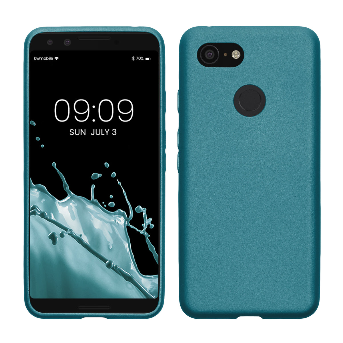 kwmobile Handyhülle für Google Pixel 3 Hülle - Silikon Case schimmernd - Schutzhülle Cover