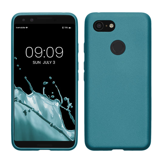 kwmobile Handyhülle für Google Pixel 3 Hülle - Silikon Case schimmernd - Schutzhülle Cover