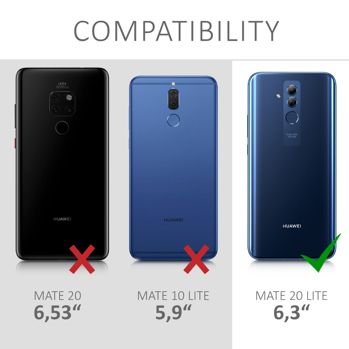 kwmobile Handyhülle für Huawei Mate 20 Lite Hülle - Case Silikon - Kabelloses Laden - Schutzhülle Cover