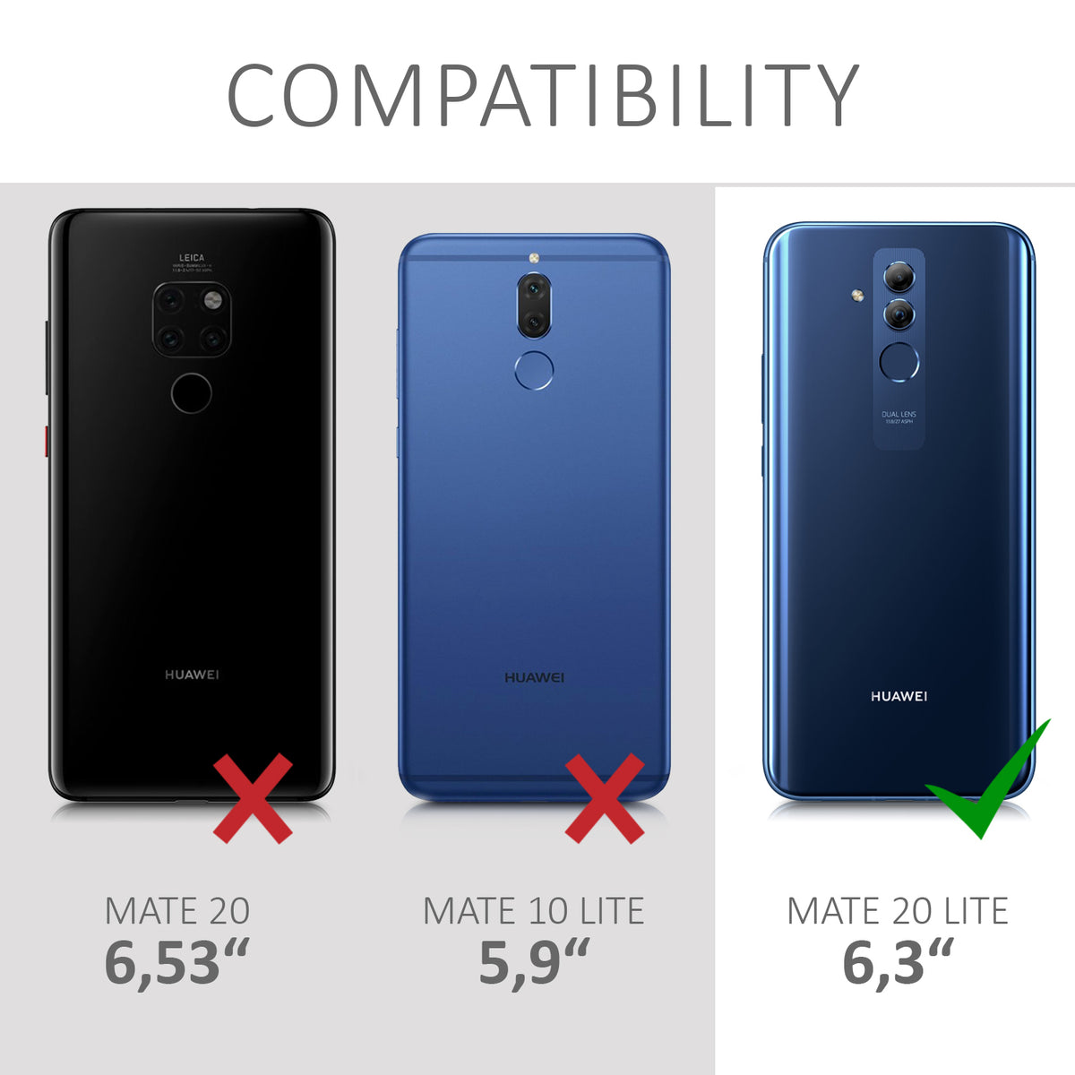 kwmobile Handyhülle für Huawei Mate 20 Lite Hülle - Case Silikon - Kabelloses Laden - Schutzhülle Cover