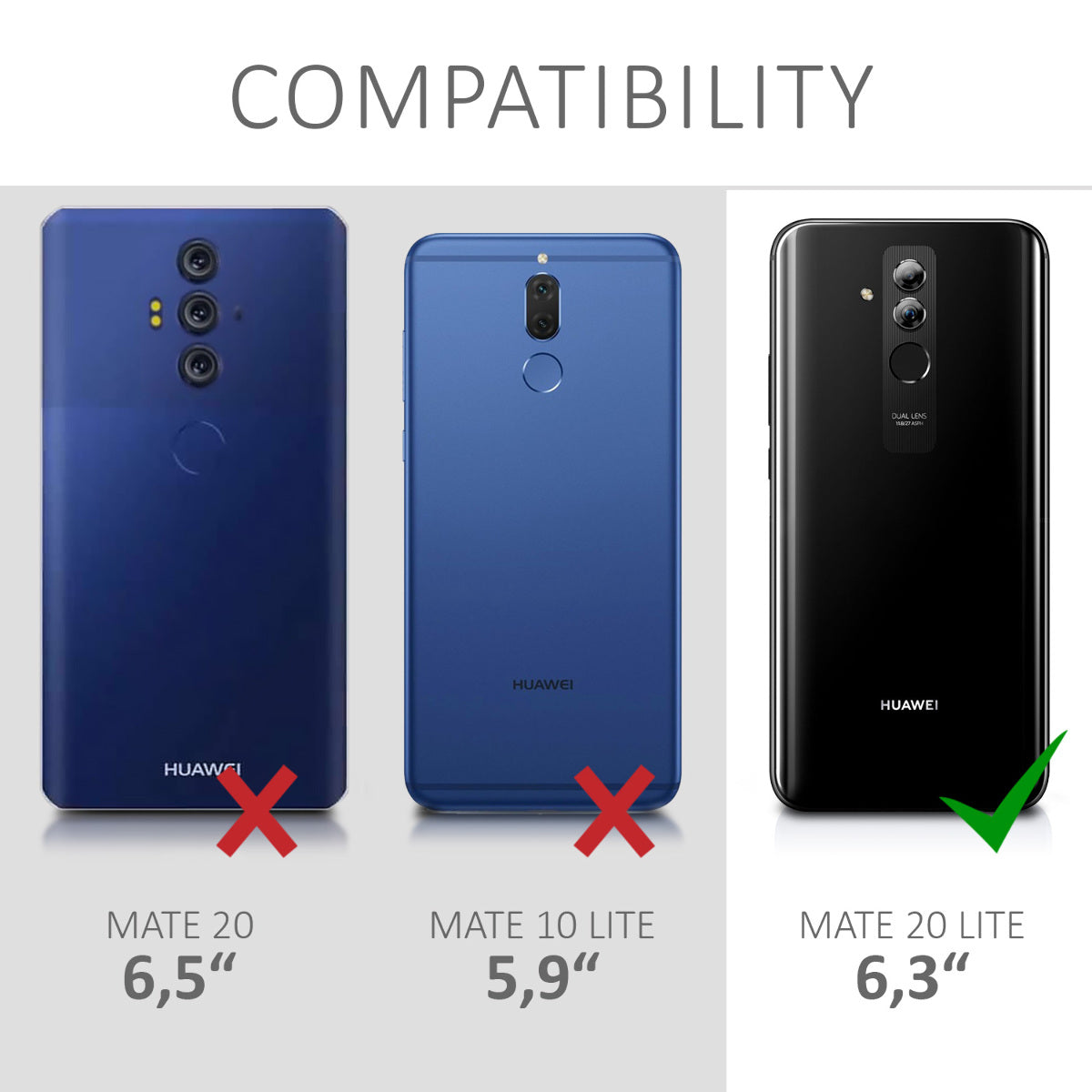 kwmobile Handyhülle für Huawei Mate 20 Lite Hülle - Case Silikon - Kabelloses Laden - Schutzhülle Cover