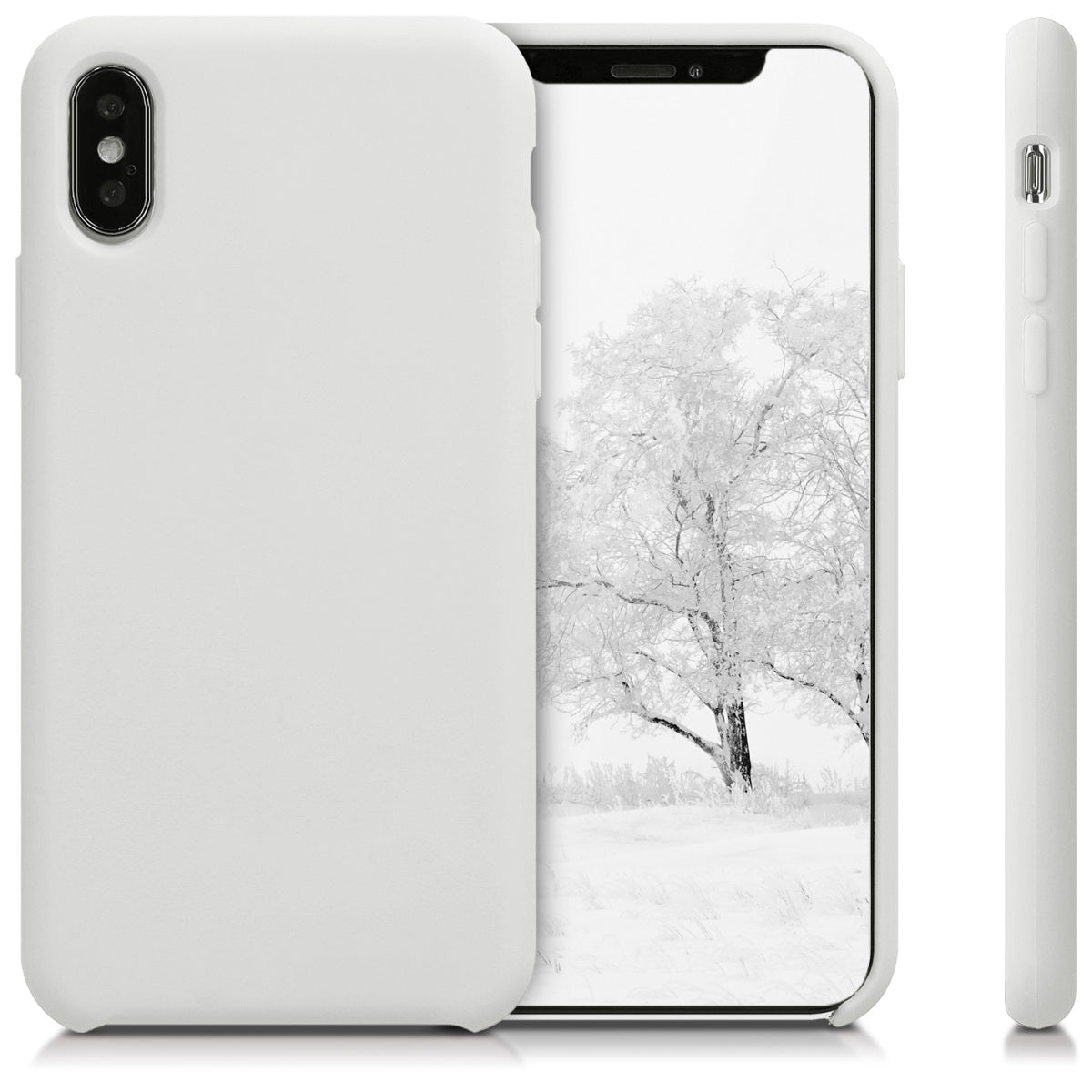 kwmobile Handyhülle für Apple iPhone XS Hülle - Case Silikon - Kabelloses Laden - Schutzhülle Cover