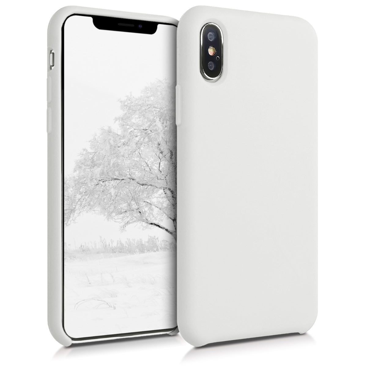 kwmobile Handyhülle für Apple iPhone XS Hülle - Case Silikon - Kabelloses Laden - Schutzhülle Cover