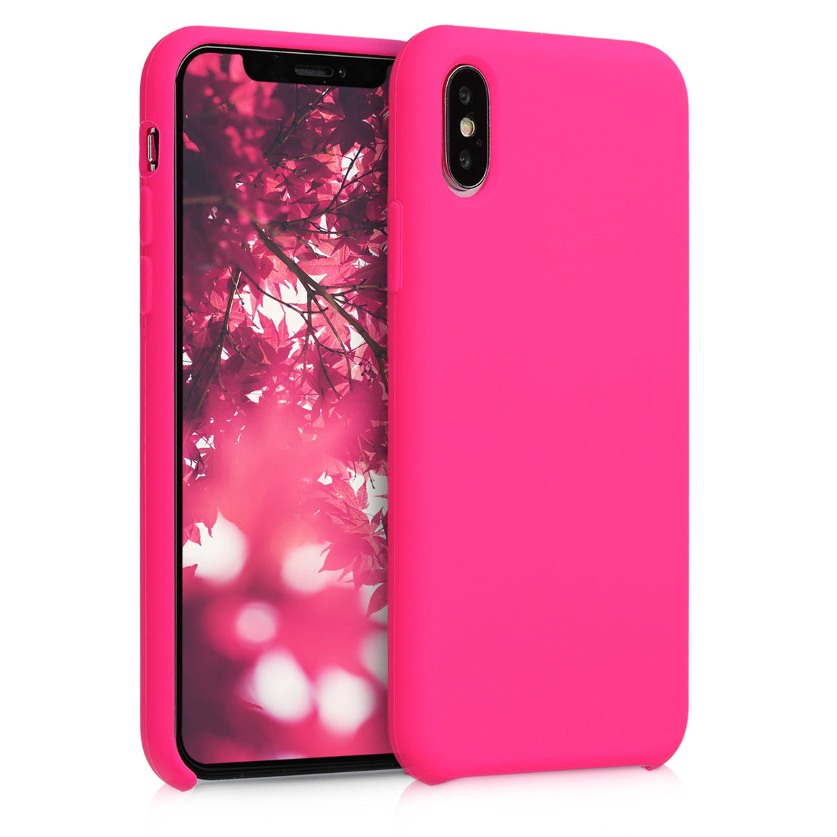 kwmobile Handyhülle für Apple iPhone XS Hülle - Case Silikon - Kabelloses Laden - Schutzhülle Cover