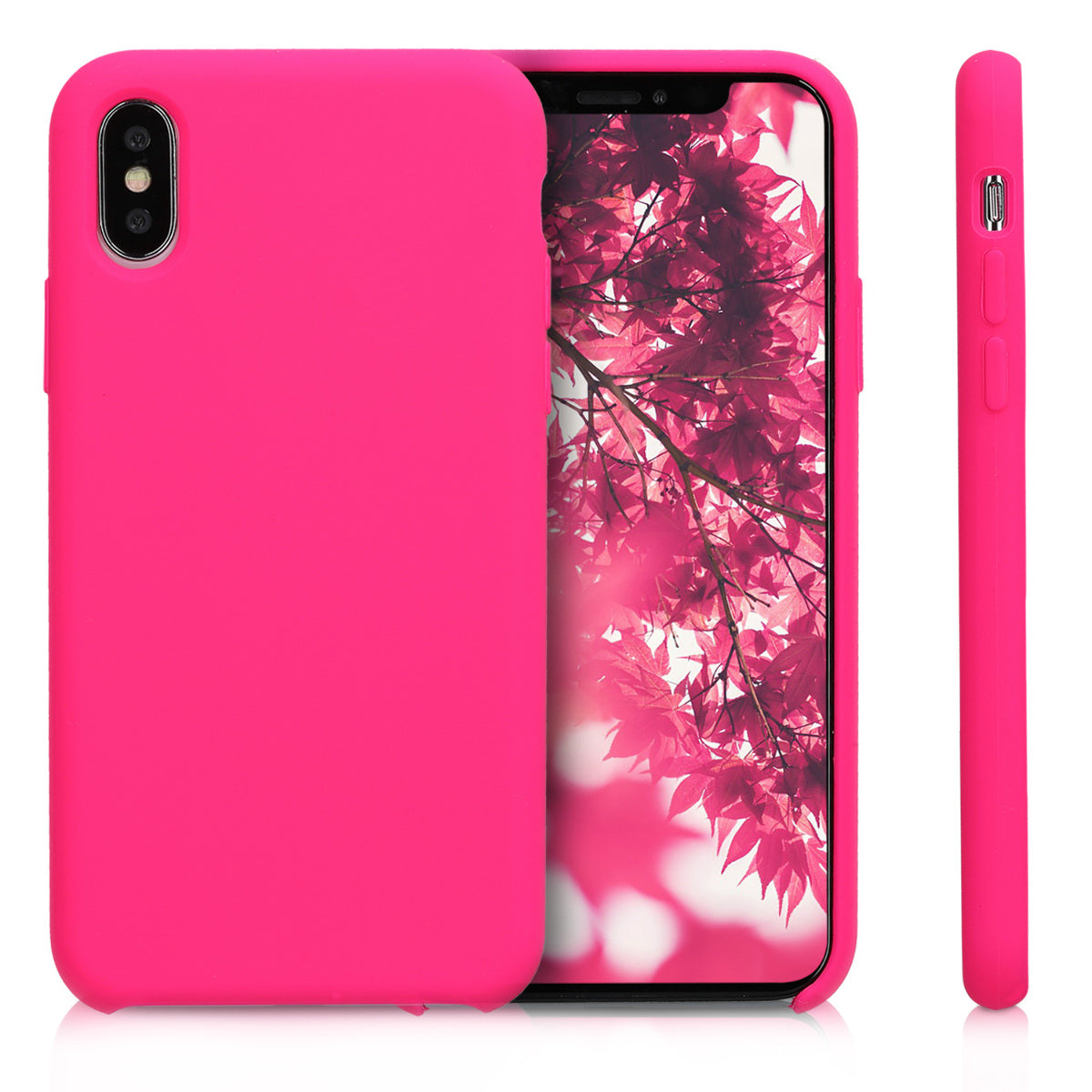 kwmobile Handyhülle für Apple iPhone XS Hülle - Case Silikon - Kabelloses Laden - Schutzhülle Cover