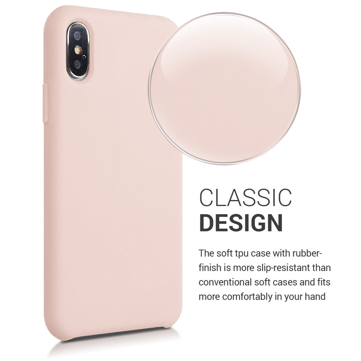 kwmobile Handyhülle für Apple iPhone XS Hülle - Case Silikon - Kabelloses Laden - Schutzhülle Cover