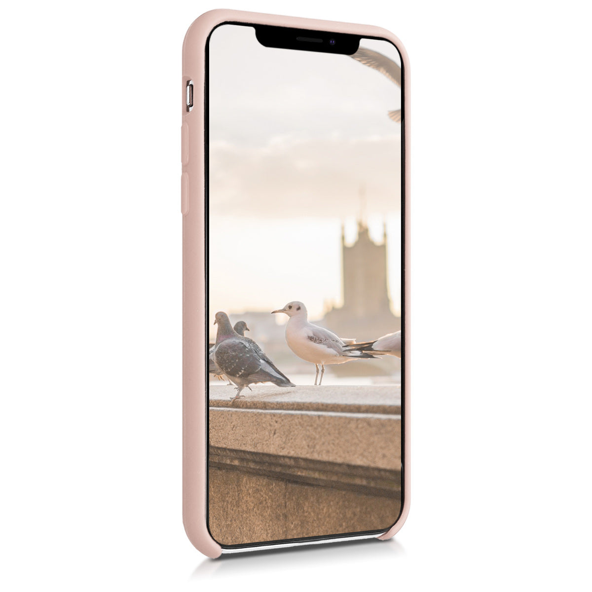 kwmobile Handyhülle für Apple iPhone XS Hülle - Case Silikon - Kabelloses Laden - Schutzhülle Cover