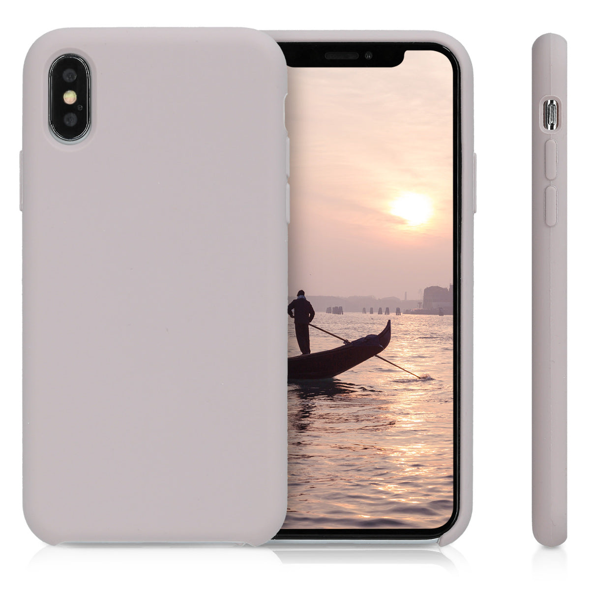 kwmobile Handyhülle für Apple iPhone XS Hülle - Case Silikon - Kabelloses Laden - Schutzhülle Cover