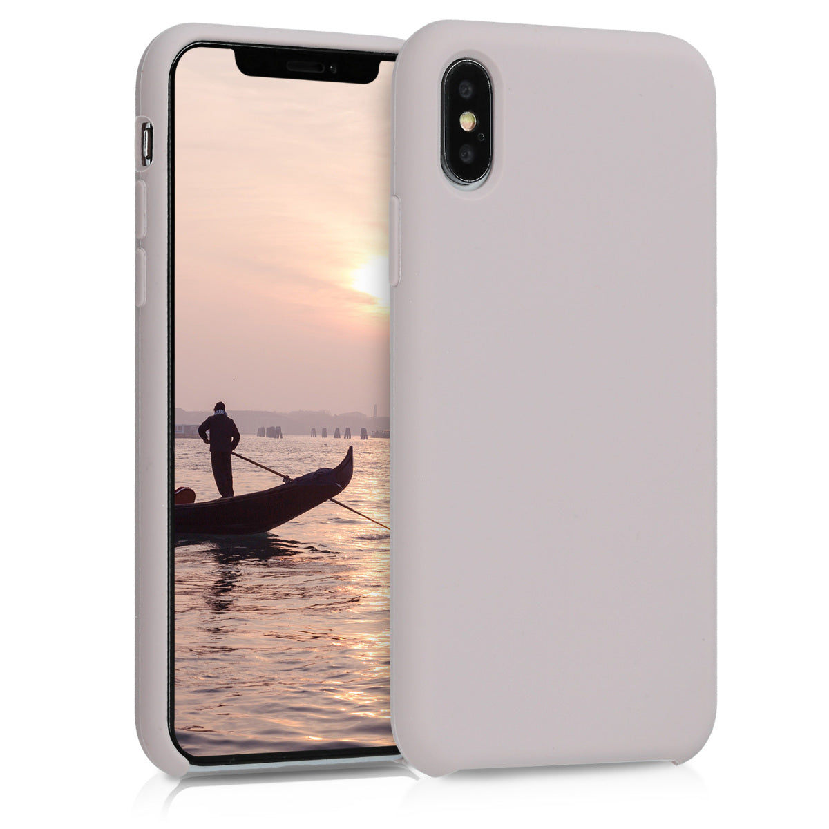 kwmobile Handyhülle für Apple iPhone XS Hülle - Case Silikon - Kabelloses Laden - Schutzhülle Cover