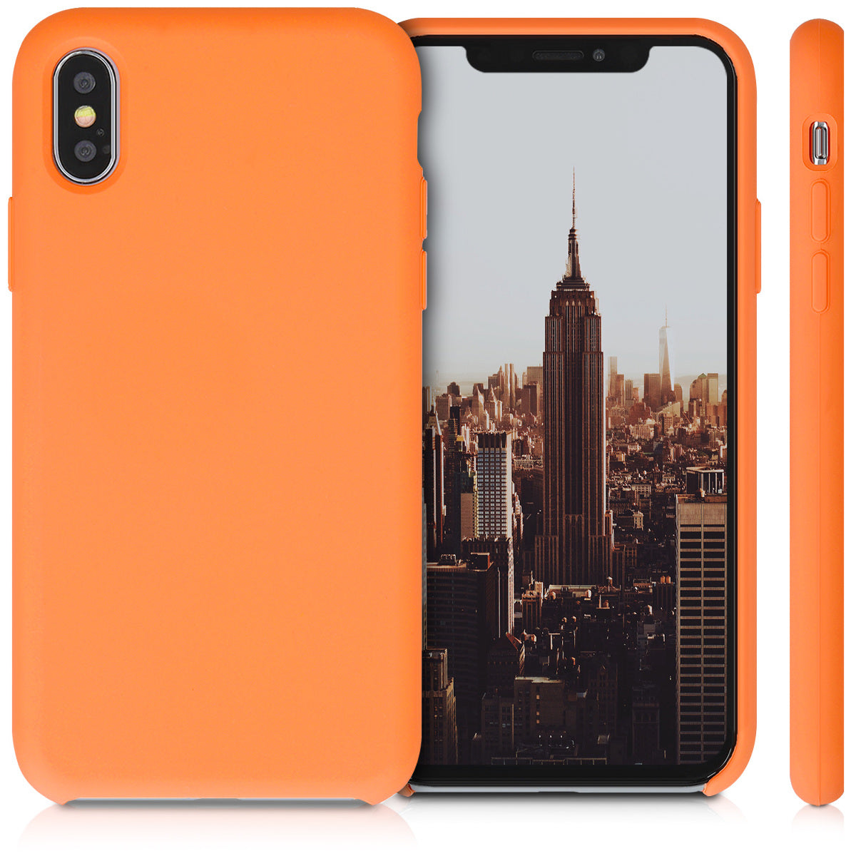 kwmobile Handyhülle für Apple iPhone XS Hülle - Case Silikon - Kabelloses Laden - Schutzhülle Cover